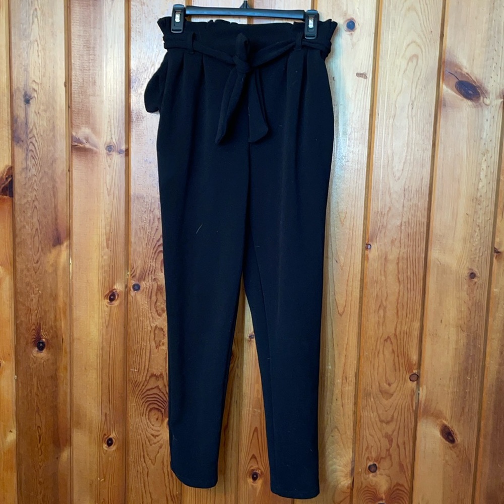 Shosho black dressy pants size medium black tapered pants soft comfy pants